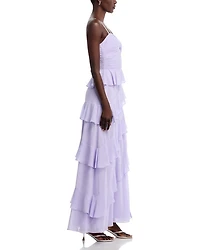 Chiffon Tiered Ruffled Dress - Exclusive