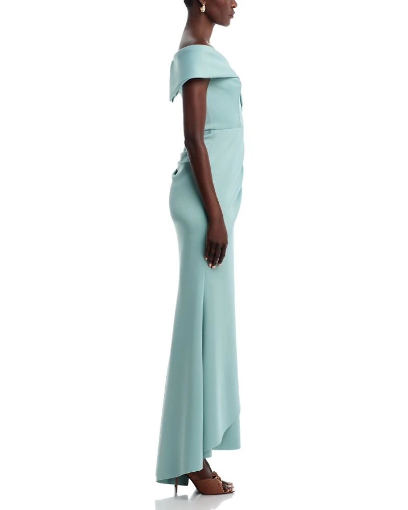 Off The Shoulder Scuba Dress - Exclusive