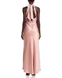 Sleeveless Satin Gown - Exclusive
