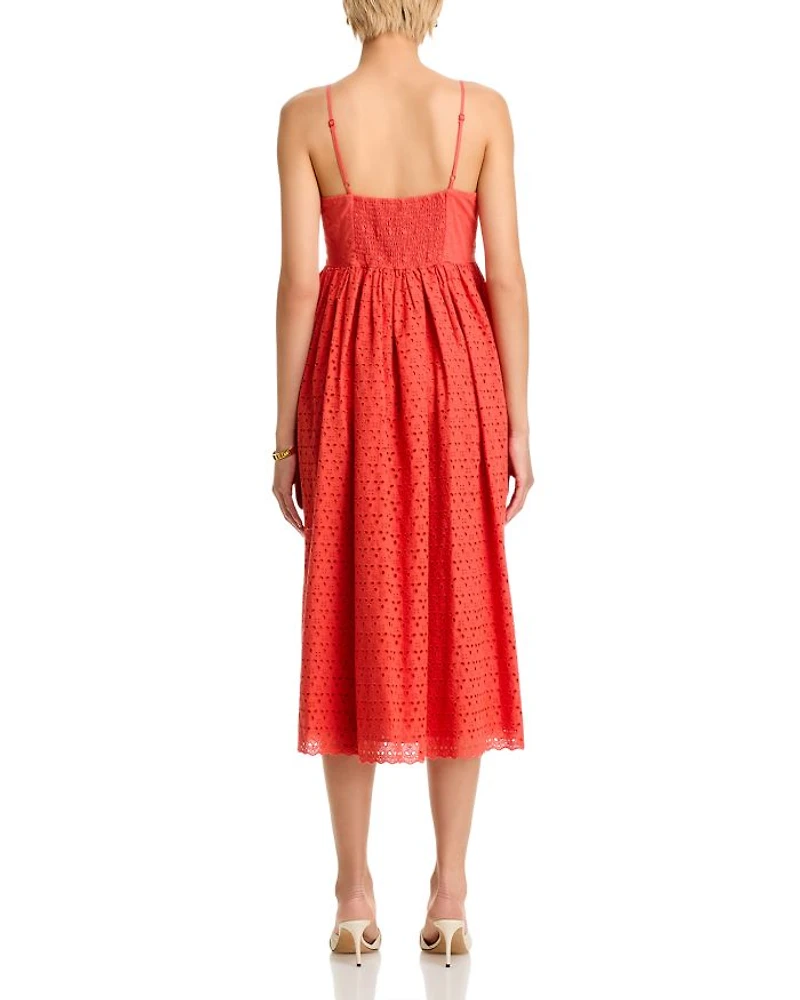 Eyelet V-Neck Dress - Exclusive