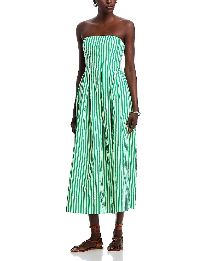 Aqua Strapless Striped Maxi Dress - Exclusive