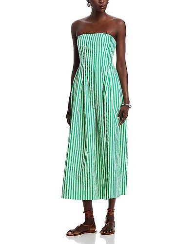 Aqua Strapless Striped Maxi Dress - Exclusive