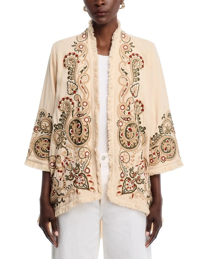 Paisley Embroidered Tunic Jacket