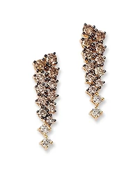 Bloomingdale's Fine Collection Brown Diamond Ombre Cascade Drop Earrings