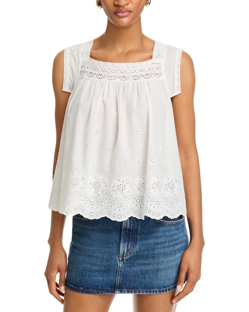 Claudia Eyelet Top