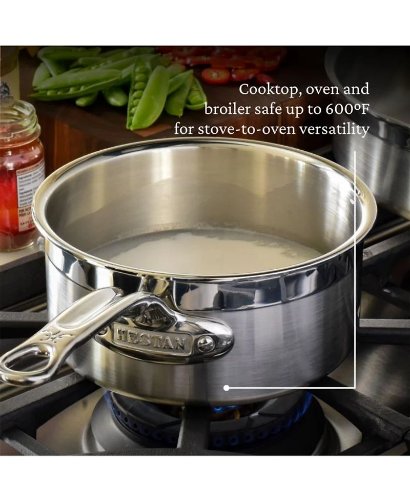 ProBond® Forged 1.5-Quart Professional Clad Stainless Steel Saucepan with Lid