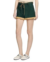 Two Tone Cuffed Shorts