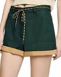 Two Tone Cuffed Shorts