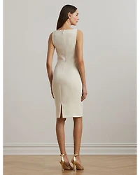 Stretch Crepe Sleeveless Cocktail Dress