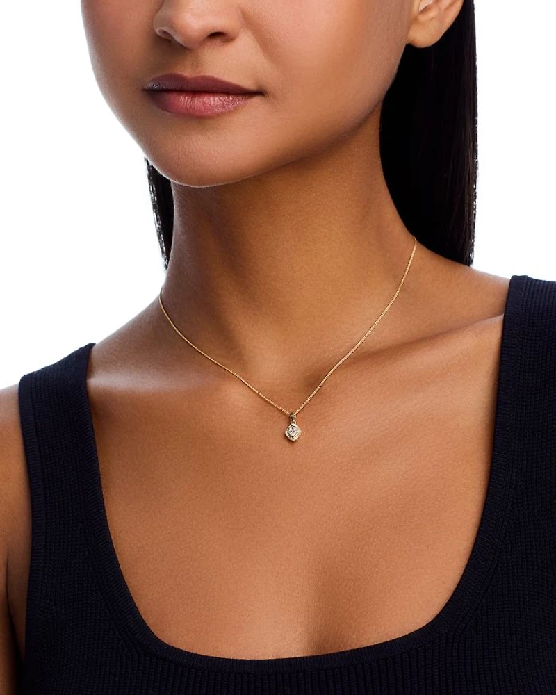 Diamond Pendant Necklace in 14K Yellow Gold, 0.25 tcw