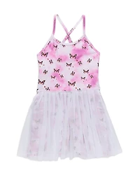 Terez Girls' Butterfly Print Tennis Dress - Little Kid, Big Kid