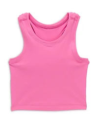 Terez Girls' Fitted Racerback Cropped Top - Little Kid