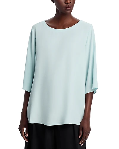 Eileen Fisher Silk Ballet Neck Top