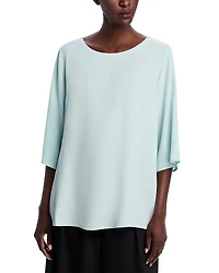 Eileen Fisher Silk Ballet Neck Top