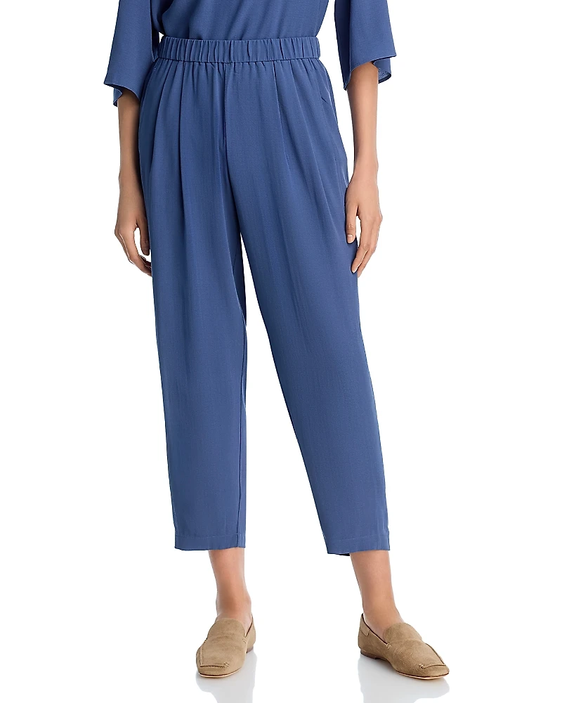 Eileen Fisher Silk Pleated Lantern Pants