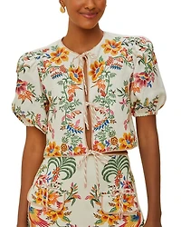 Delicate Forest Scarves Blouse