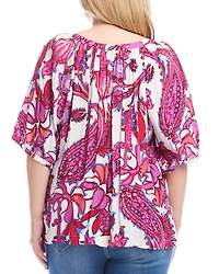 Plus Paisley Print Blouse