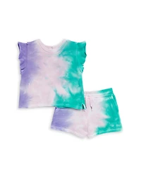 Splendid Girls' Snowcone Tie Dye Top & Shorts Set - Little Kid, Big Kid