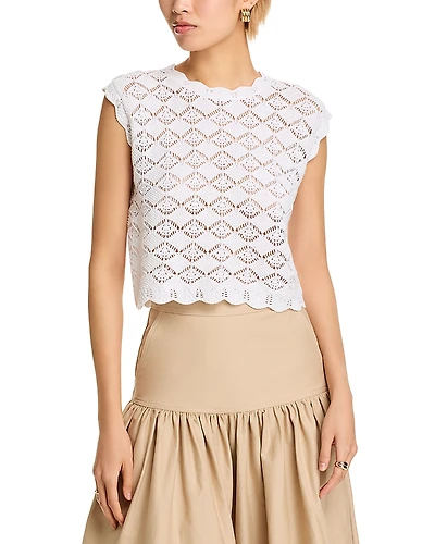 Aqua Sage Crochet Top - Exclusive