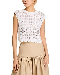 Aqua Sage Crochet Top - Exclusive