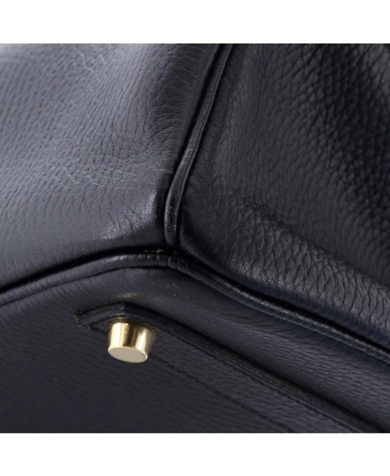 Birkin 35 Handbag Black Ardennes with Gold Hardware