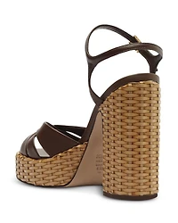Women's Keefa Straw High Heel Platform Sandals