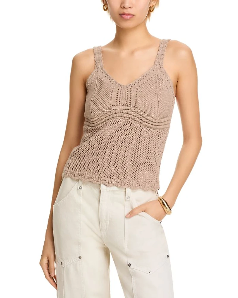 Crocheted Sweater Tank Top - Exclusive