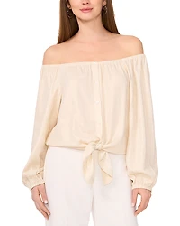 Vince Camuto Off The Shoulder Tie Hem Top