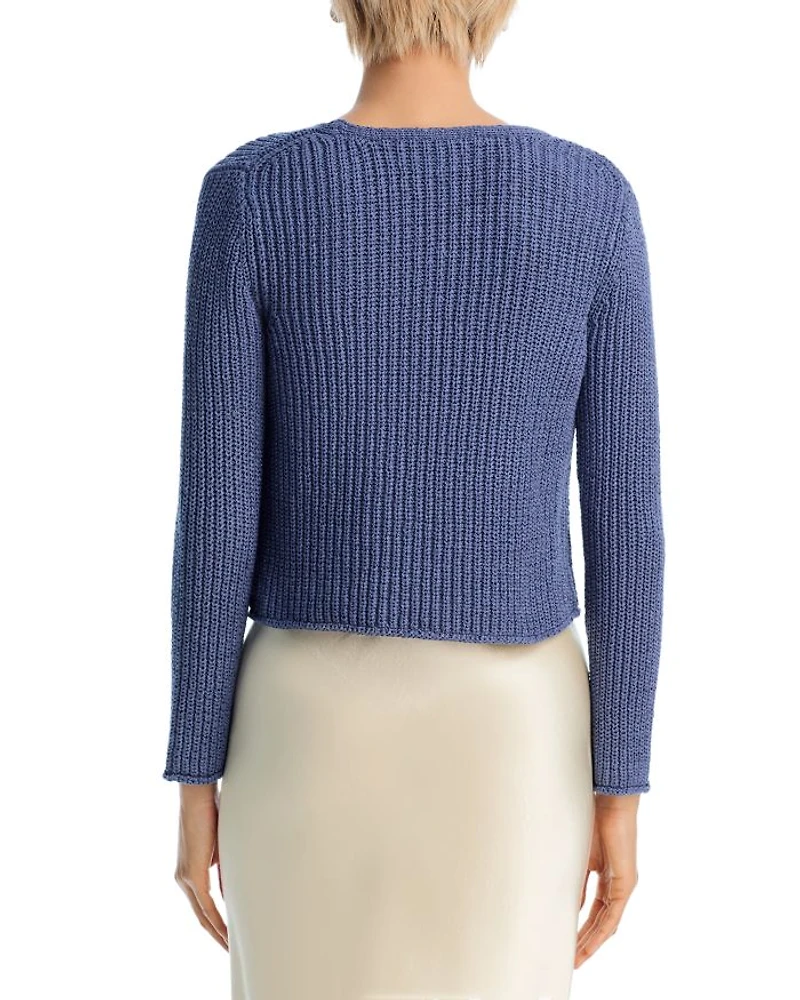 V Neck Tie Front Cardigan