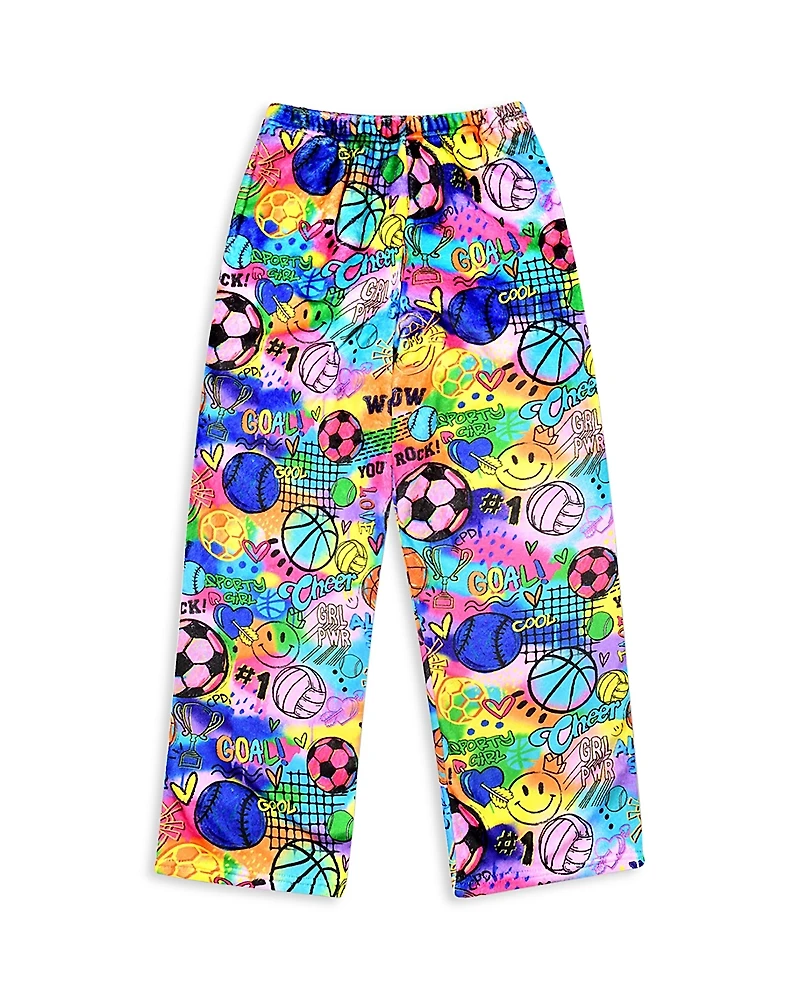 Iscream Girls' Corey Paige Fun Sports Plush Pants - Little Kid, Big Kid
