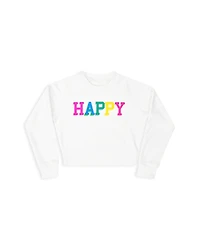 Iscream Girls' Happy Graphic Sweatshirt - Big Kid