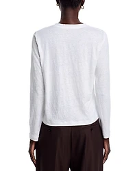 Stretch Linen V Neck Cardigan
