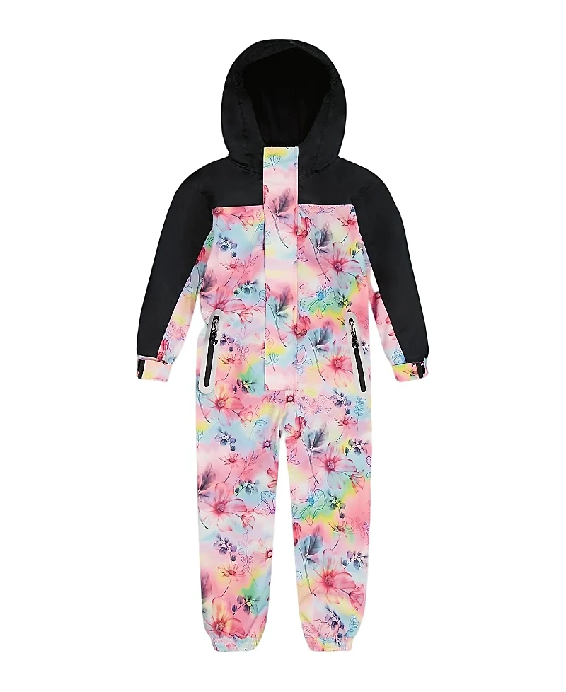 Deux par Deux Girls' Printed Butterflies Mid-Season One-Piece Outerwear- Little Kid