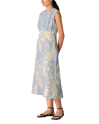 Devore Swirl Velvet Midi Dress