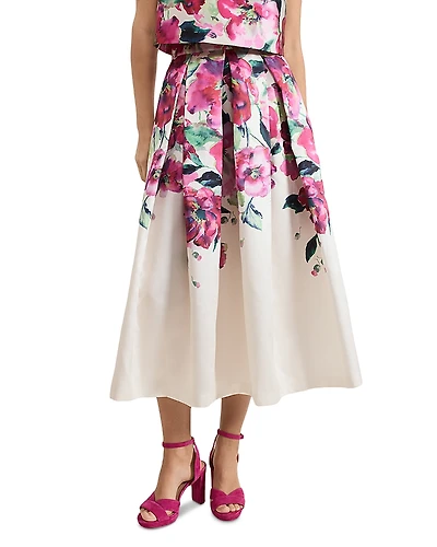 Phase Skirt Celeste Floral Border