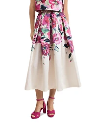 Phase Skirt Celeste Floral Border