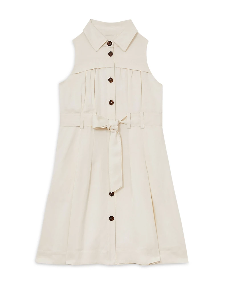Reiss Girls' Tie Waist Collared Dress - Little Kid