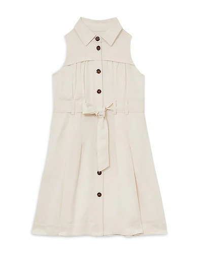 Reiss Girls' Tie Waist Collared Dress - Little Kid