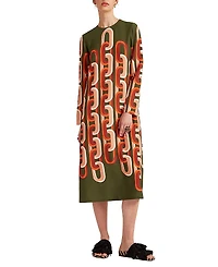 La DoubleJ Long Sleeve Midi Swing Dress