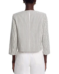 Button Front Cropped Jacket
