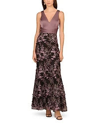 Aidan Mattox Embroidered Gown