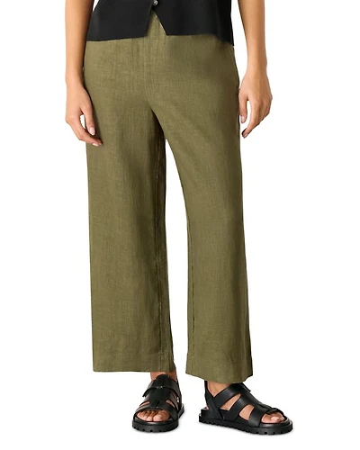 Petite Linen Pocket Trousers