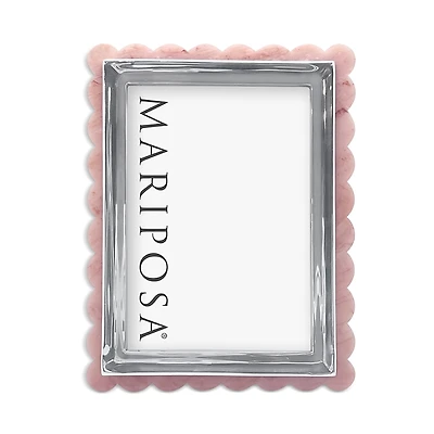 Mariposa Pink Acrylic Scallop Frame, 5 x 7