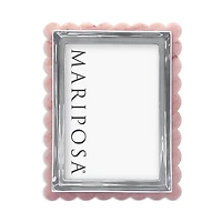 Mariposa Pink Acrylic Scallop Frame, 5 x 7