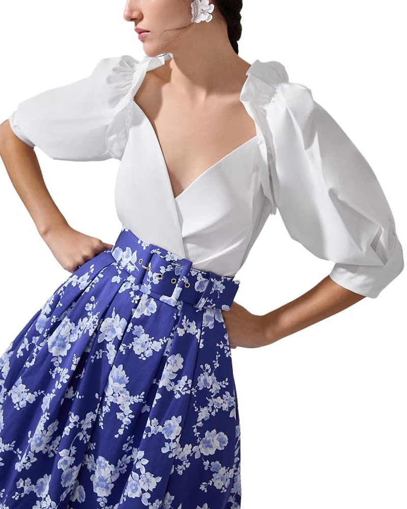 Floral Print Midi Skirt
