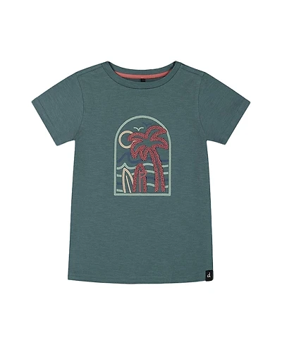 Deux par Deux Boys' Short Sleeve Organic Cotton Graphic Tee - Little Kid