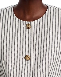 Button Front Cropped Jacket