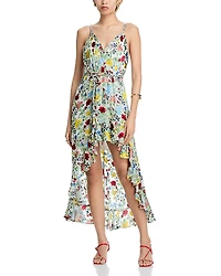 Alice and Olivia Tara High Low Midi Dress