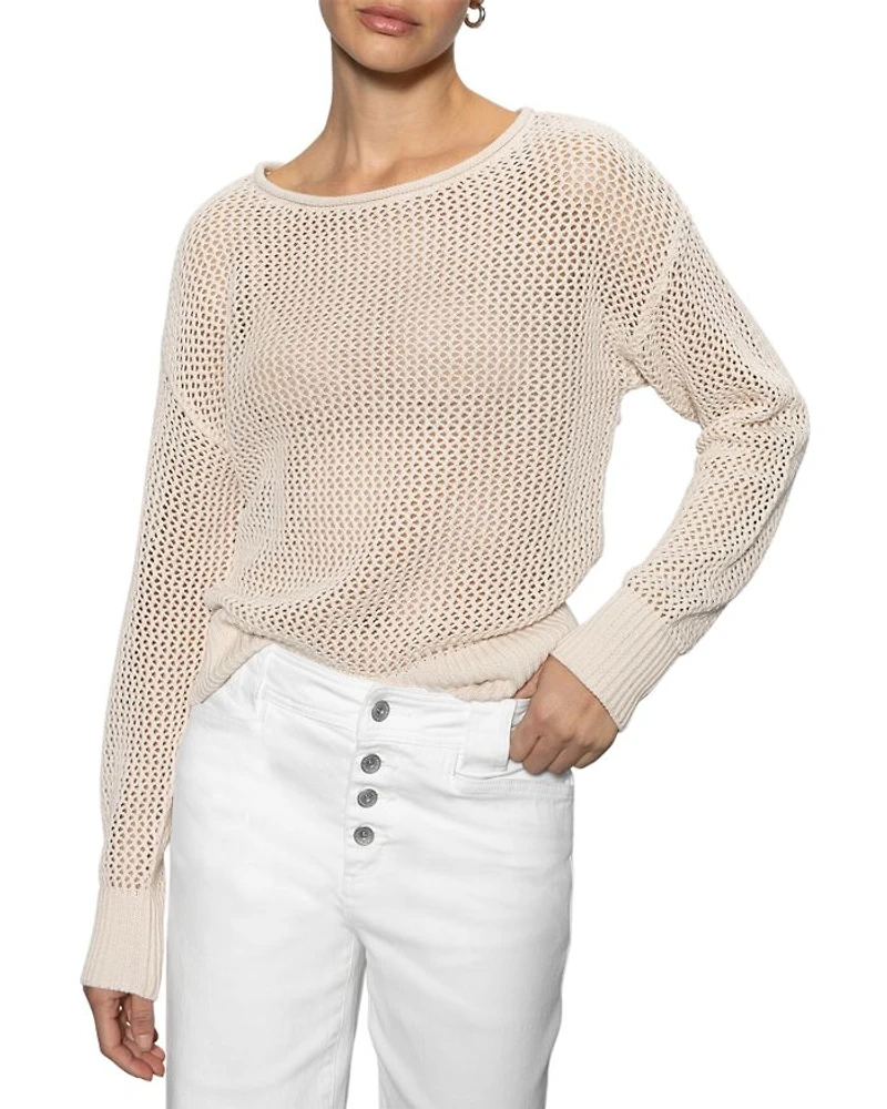 Cotton Open Knit Sweater