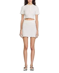 Pearl Bead Mini Skirt